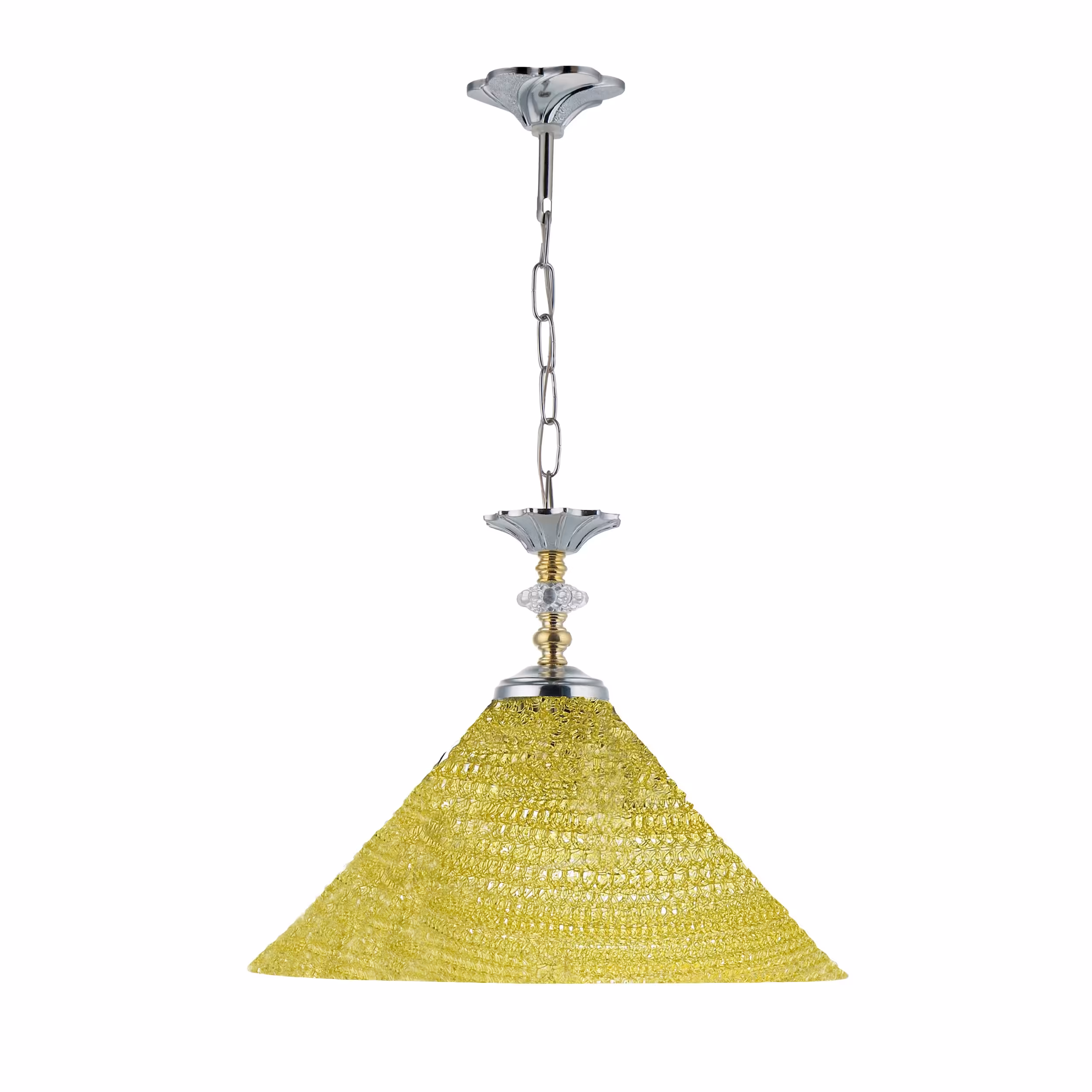 لوستر تک شاخه مدل بیلیاردی 029 زرد