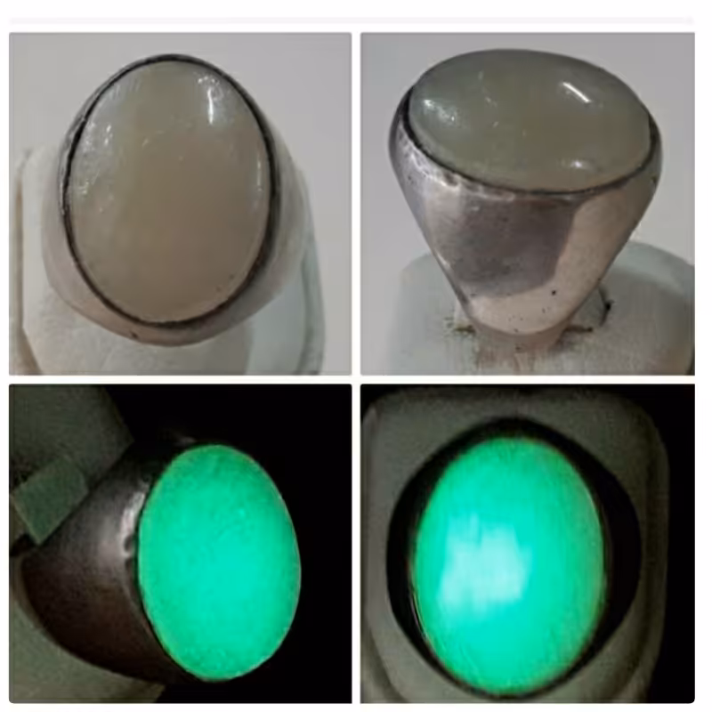 انگشتر شب چراغ رنگ کمیاب فلورسنسدار