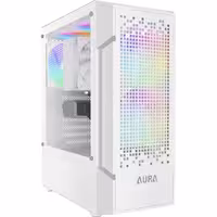 کیس گیم دیاس سفید AURA GC7 COMPACT MESH RGB