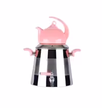 ست کتری و قوری شیردار استیل هرمی