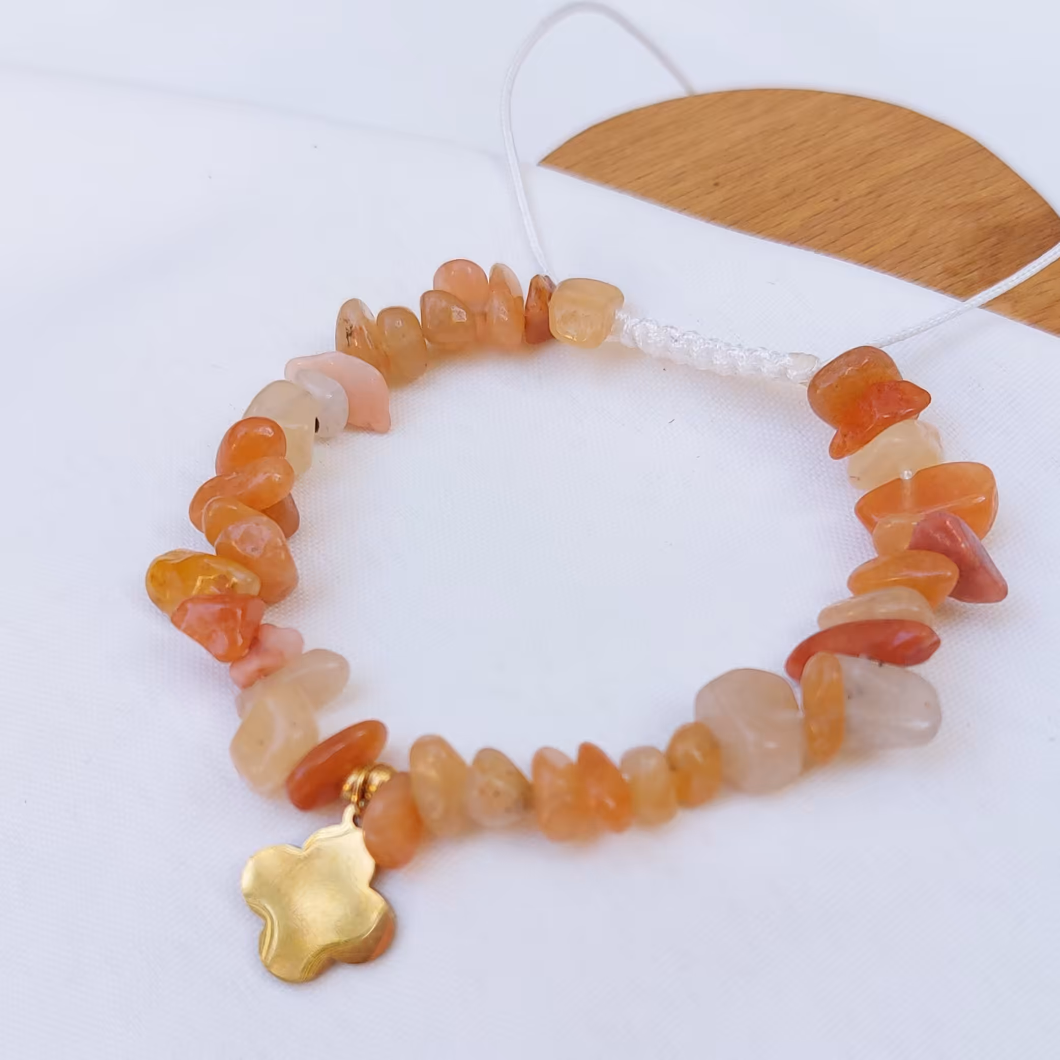 دستبند اونتورین نارنجی  کد 63