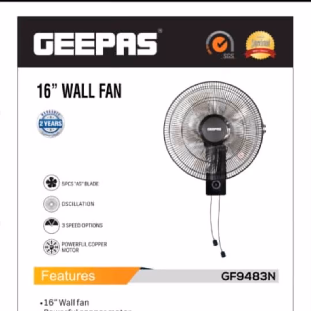پنکه دیواری جیپاس بدون کنترل مدل 9483