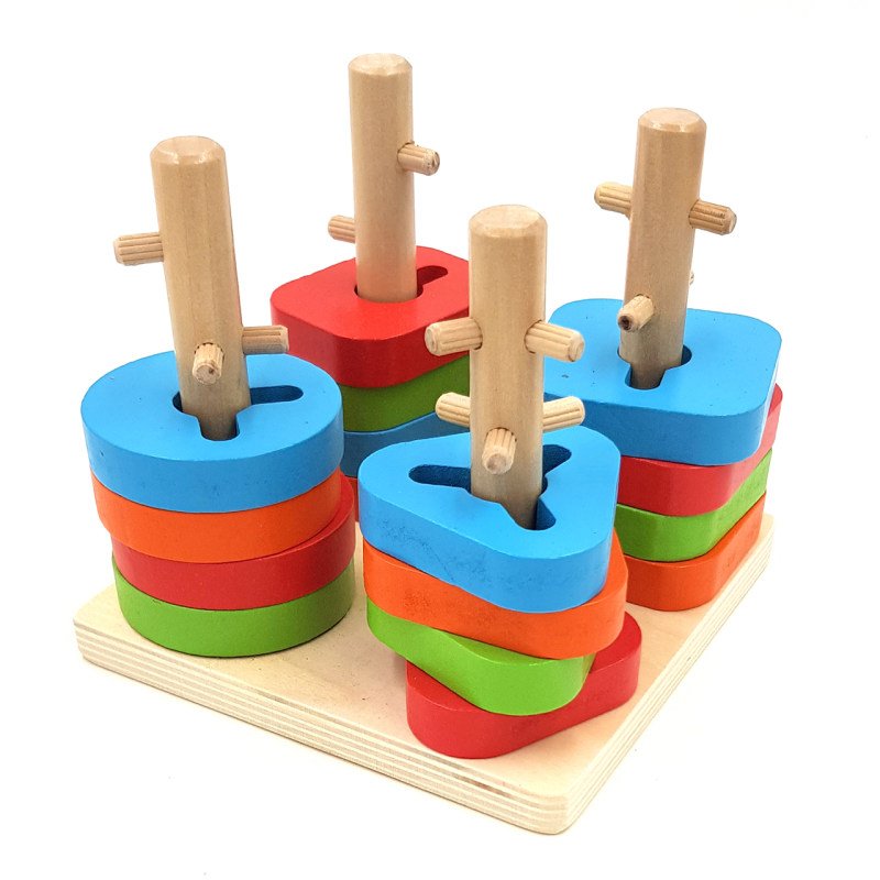 بازی آموزشی مونته سوری اشکال مدل Four Columns