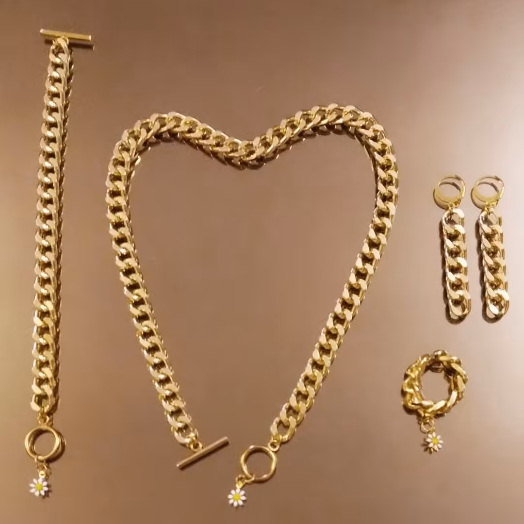 سرویس کارتیر آلومینیوم رنگ ثابت ضدحساسیت و سبک با آویز بابونه