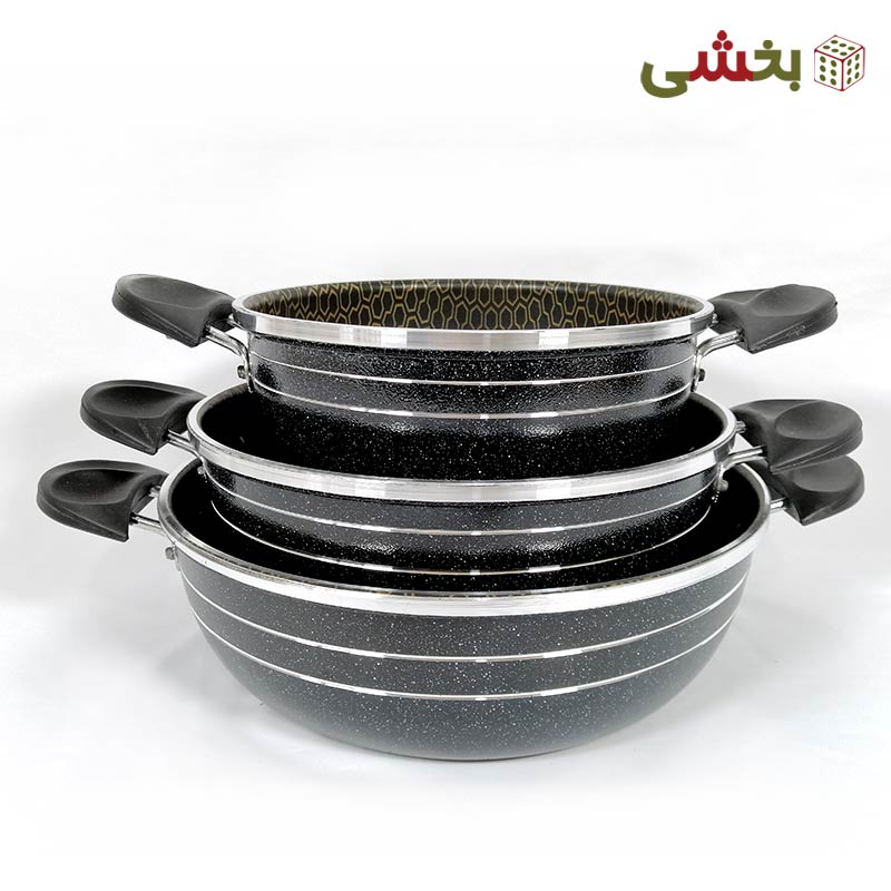 ست 3 تابه گرانیتی مدل زنبوری