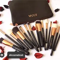 ست براش زووا ( 15 عدد براش حرفه ای و عالی به همراه کیف چرمی بزرگ )
