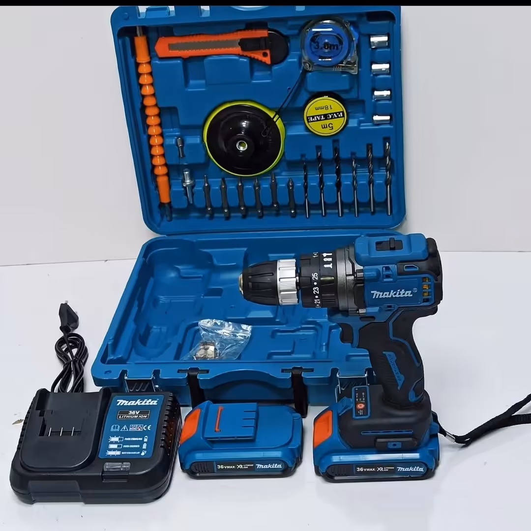 دریل شارژی ماکیتا 36 ولت گیربکس فلزی موتور براشلس 