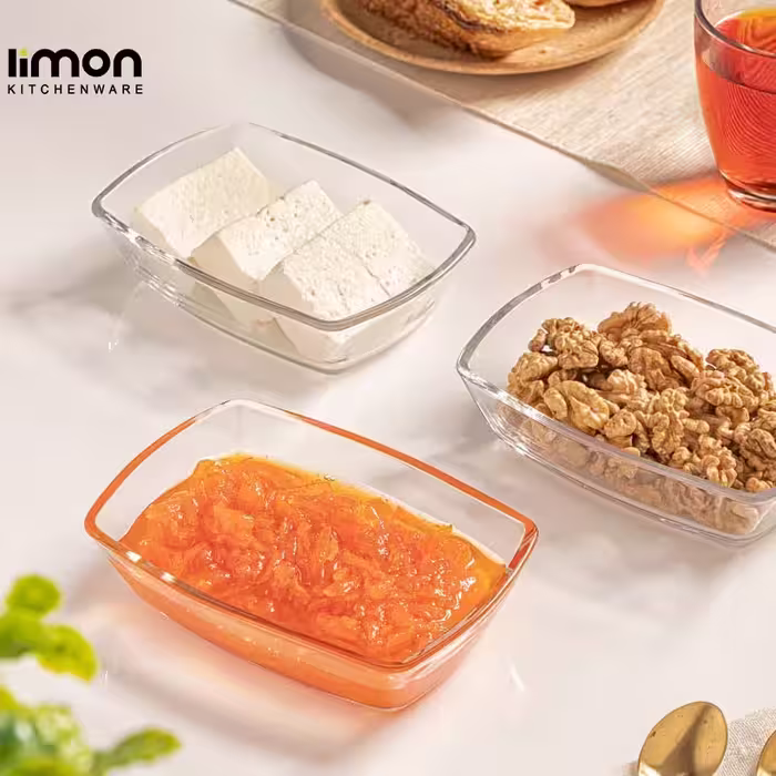 پیاله سرو شیشه ای بزرگ لیمون 2224 بسته 6 عددی