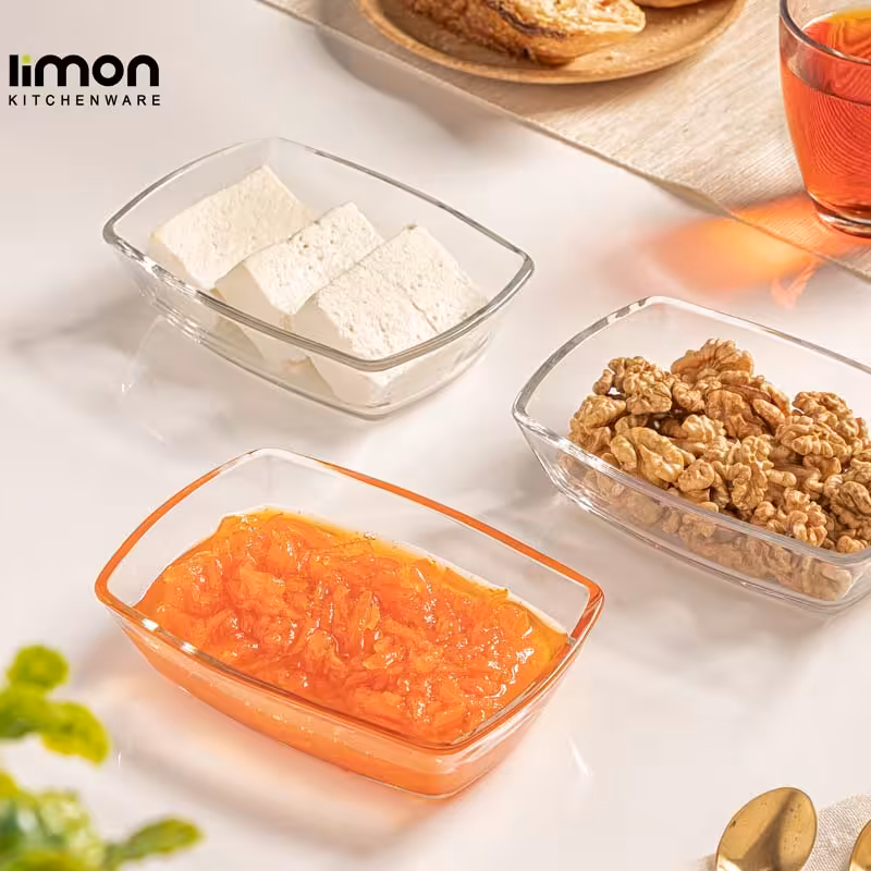 پیاله سرو شیشه ای بزرگ لیمون 2224 بسته 6 عددی