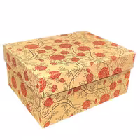 جعبه هدیه و کادو مدل کرم گلدار سایز 5