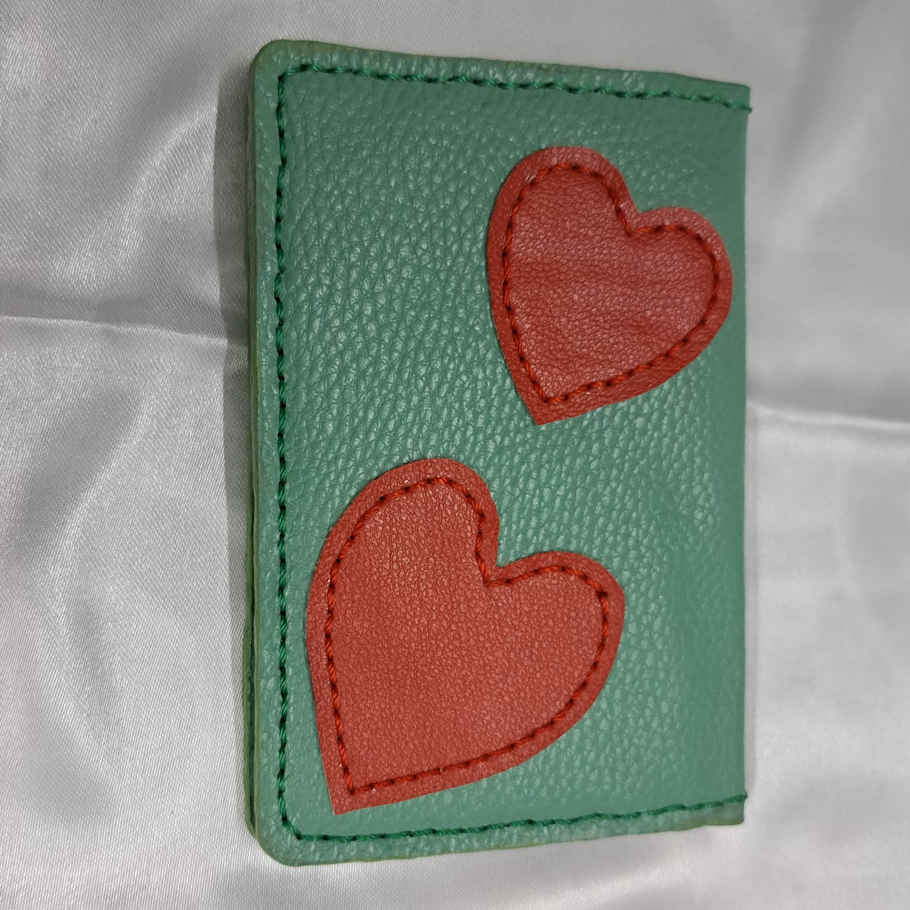 کیف دستمال کاغذی چرم دست دوز رنگ سبزآبی 