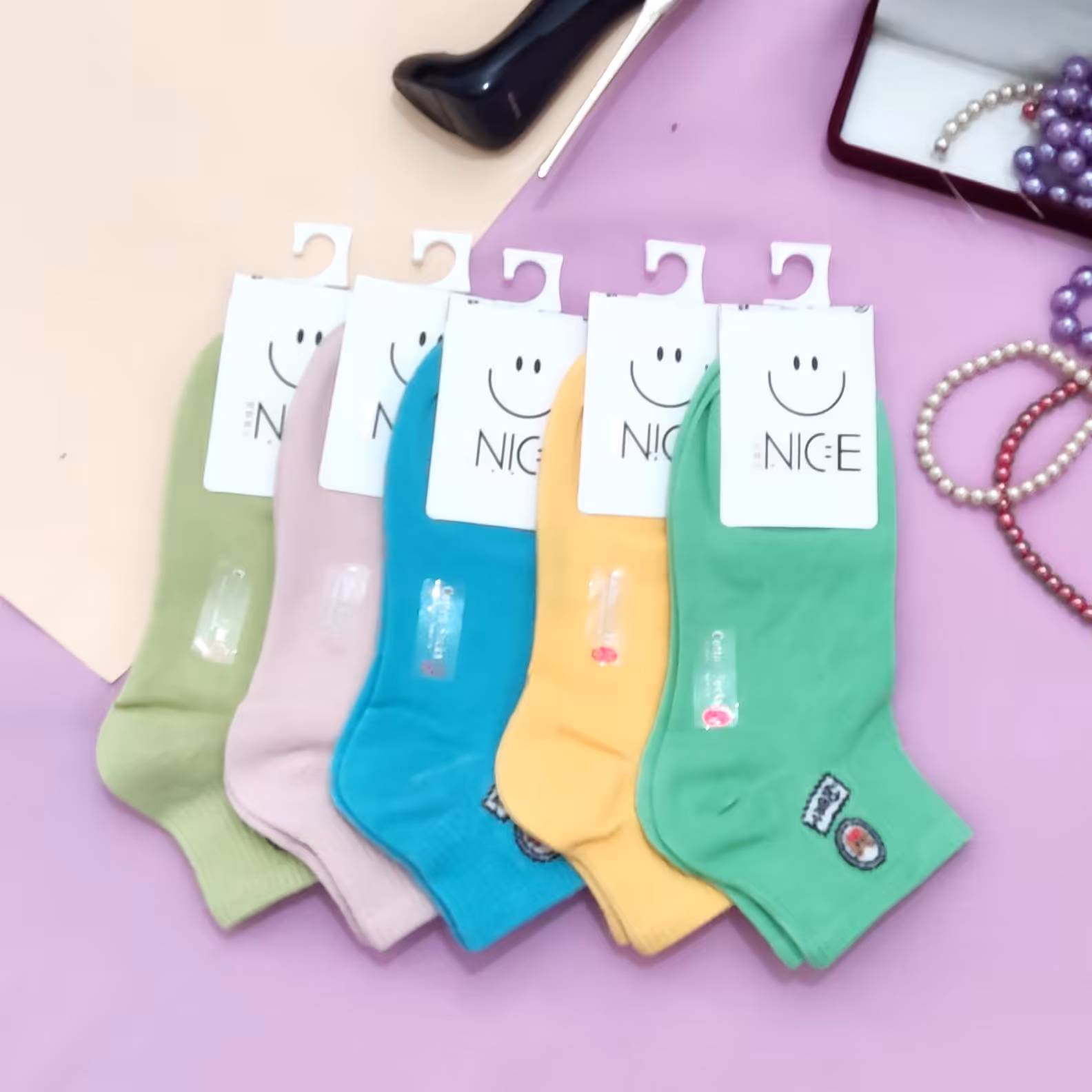 جوراب نیم ساق وارداتی نخ پنبه ،ضد حساسیت و مناسب سایز 36 تا 41 