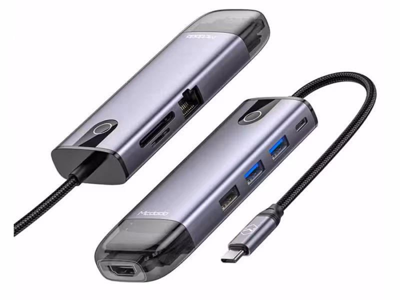 هاب آداپتور 8 پورت تایپ سی مک دودو Mcdodo HU-7730 8in1 Type-C Hub