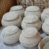 خمره ده کیلویی حصیری کپوبافی 25 در 25 ساده  برای جای برنج و غلات (هزینه ارسال به عهده مشتری  )
