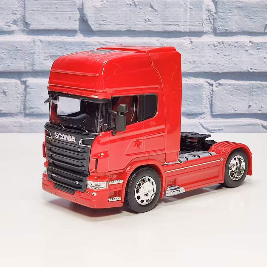 ماکت  کِشنده تریلی اسکانیا  V8 R730 قرمز  ویلی 
