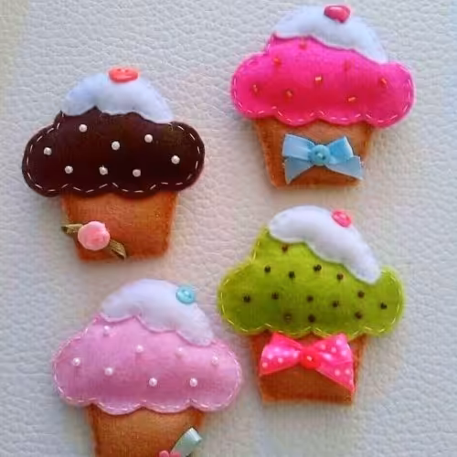 مگنت کاپ کیک نمدی