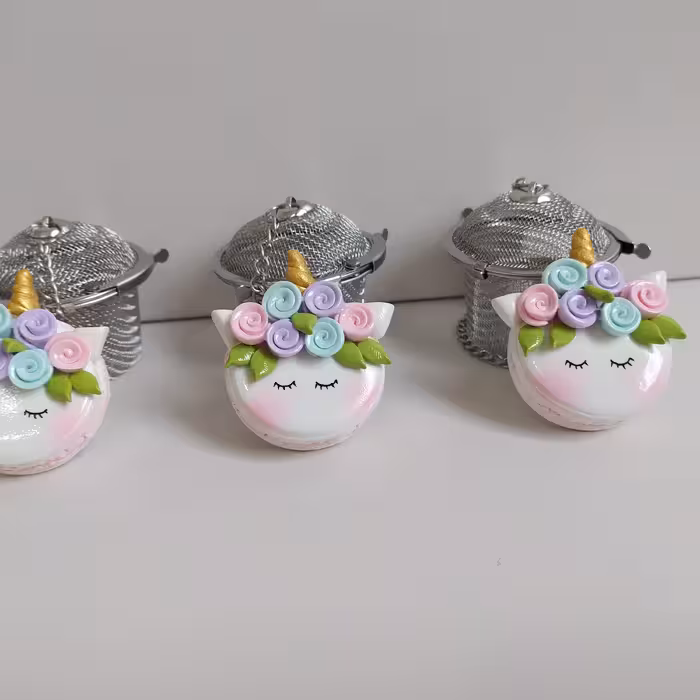 آویز صافی چای بدون صافی استیل طرح یونیکورن یک عددی