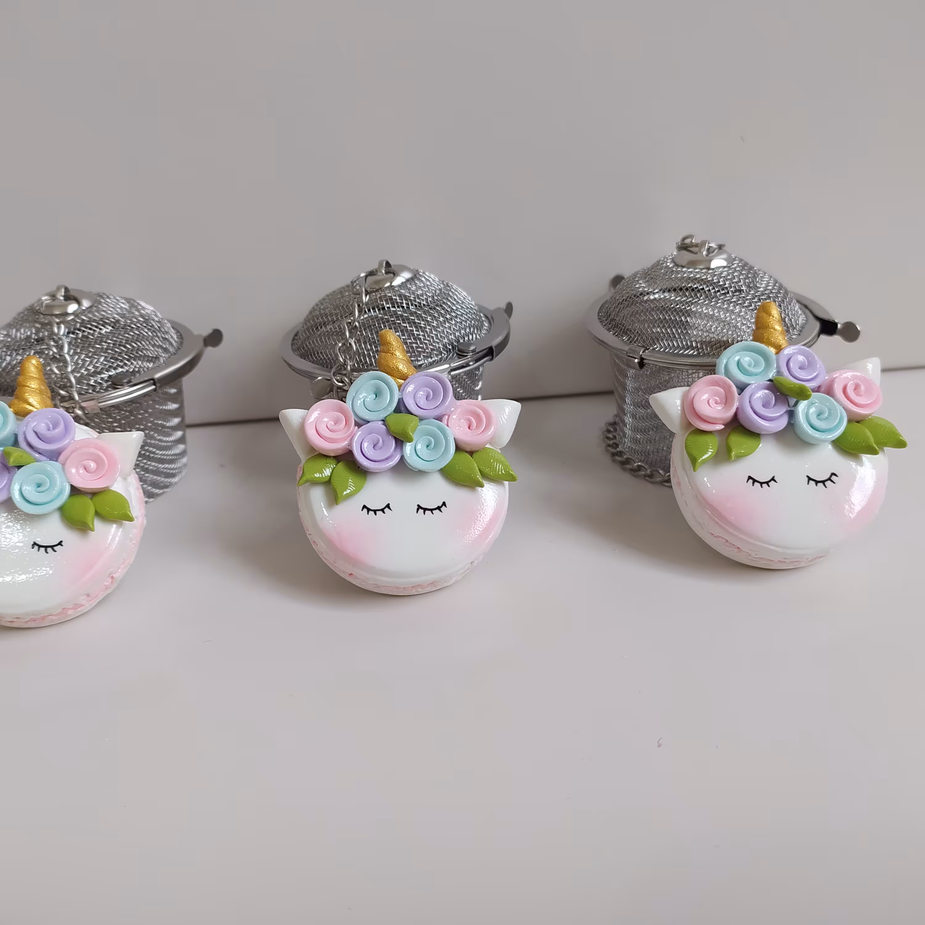 آویز صافی چای بدون صافی استیل طرح یونیکورن یک عددی