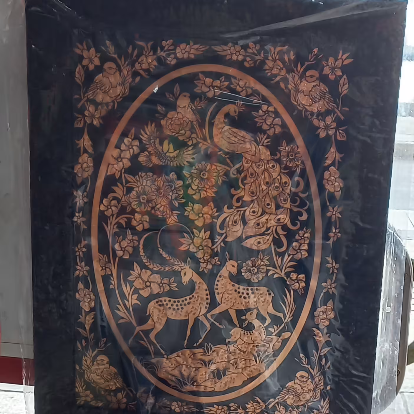 تابلو گل و مرغ مسی60در45