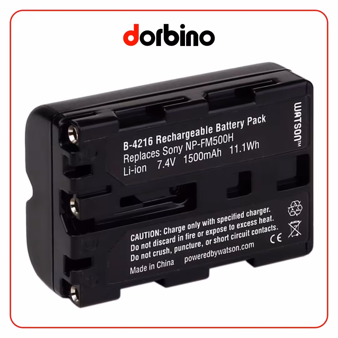 باتری سونی Watson NP-FM500H Lithium-ion Battery Pack (7.4V, 1500mAh) - فروشگاه دوربین دوربینو