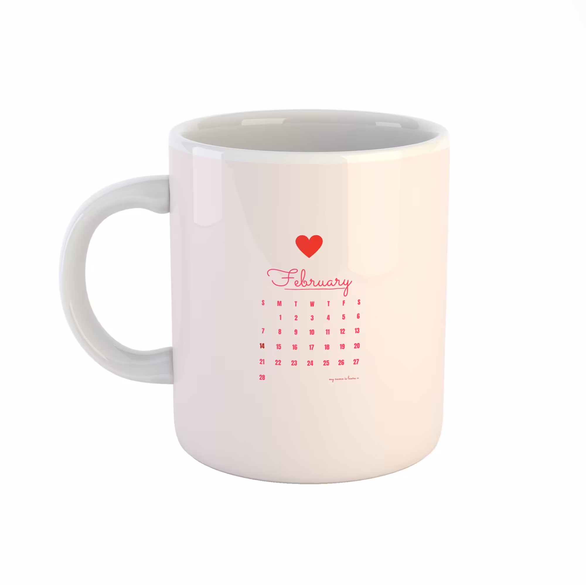 ماگ سفید طرح عشق کد 1