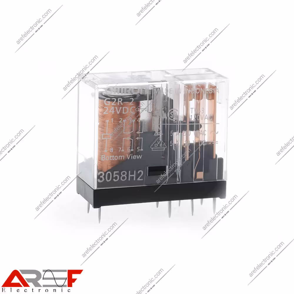 رله امرن مدل G2R-2 دارای 24 ولت 5 آمپر 8 پین - فروشگاه عارف الکترونیک