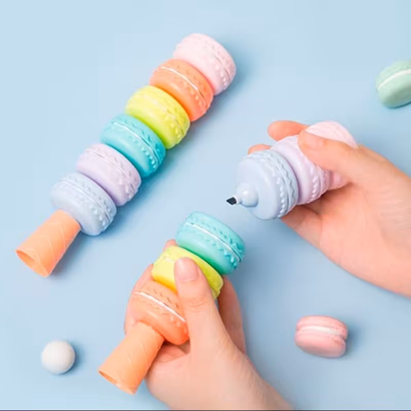 ماژیک هایلایتر ماکارون در رنگ های فسفری و پاستیلی