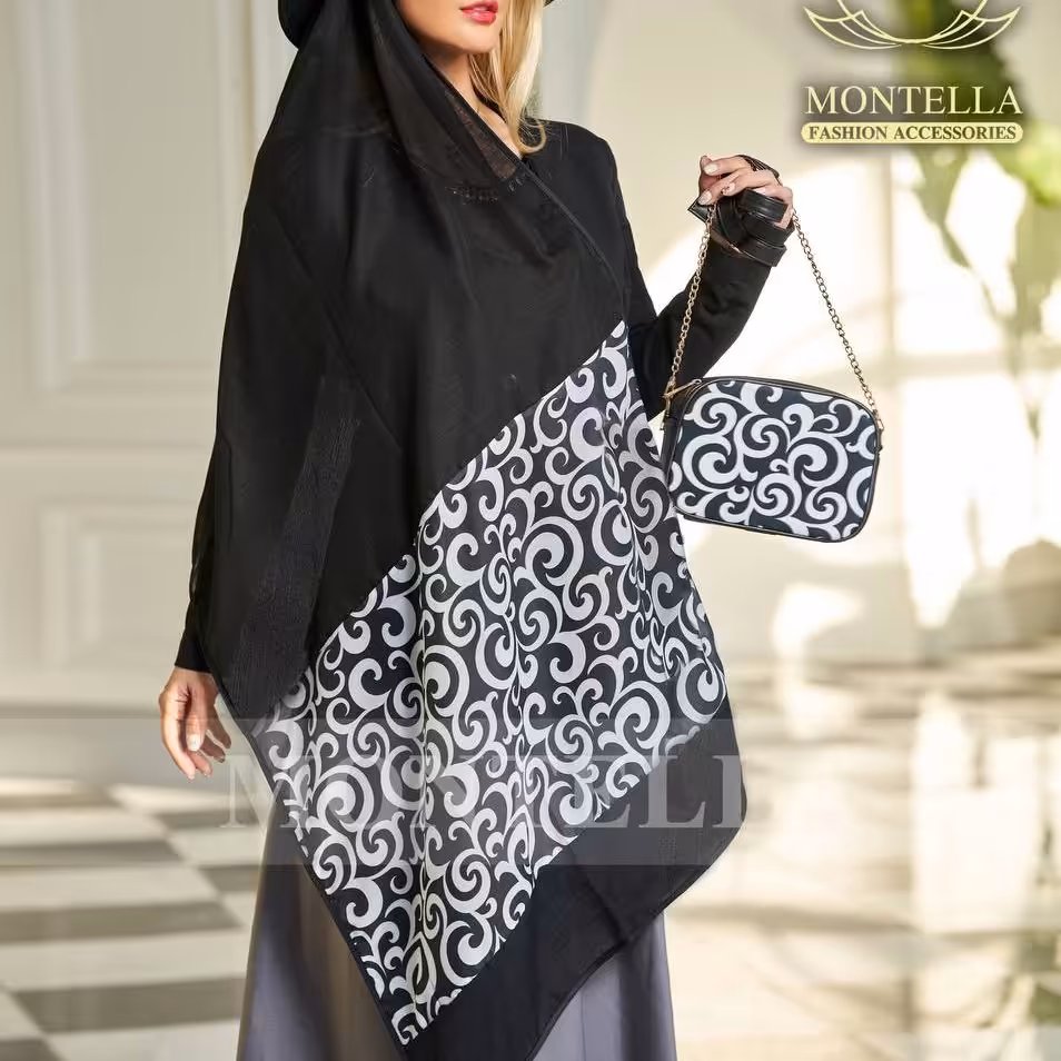 ست کیف مخمل و  شال نخی  برند مونتلا 