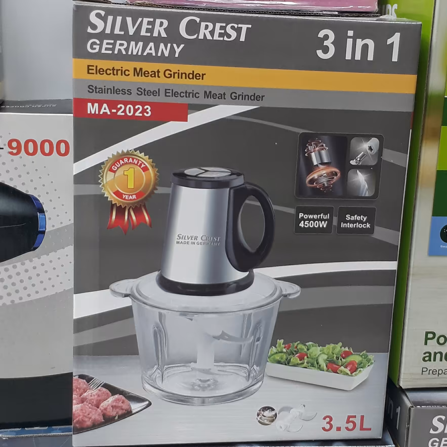 خردکن سیلور کرست 3.5 لیتری اصلی شیشه پیرکس موتور حک شده 4 تیغه پرس کیفیت تضمینی