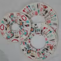 دمکنی سه تکه جنس پنبه رنگ کرم (پس کرایه)