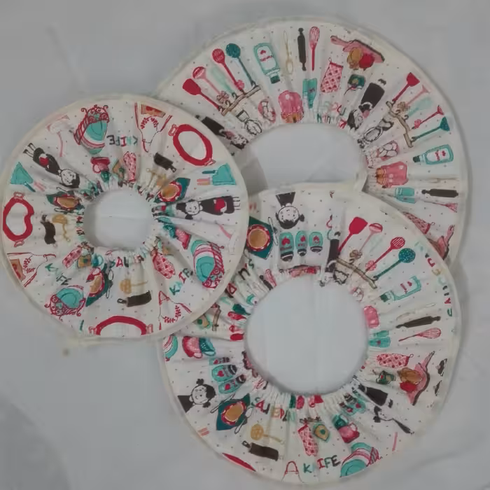 دمکنی سه تکه جنس پنبه رنگ کرم (پس کرایه)