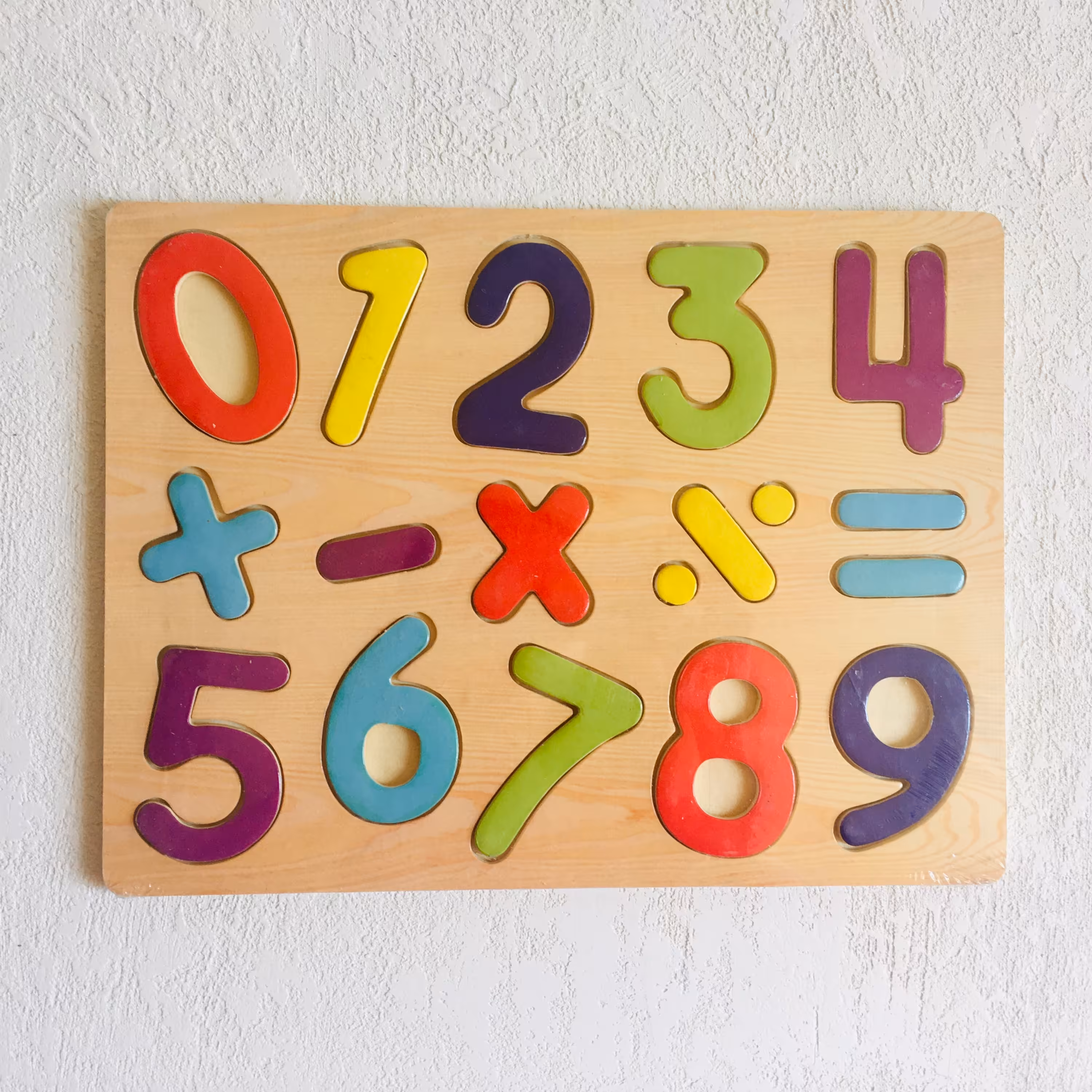 پازل چوبی اعداد و علائم ریاضی انگلیسی (رافولین گیمز)