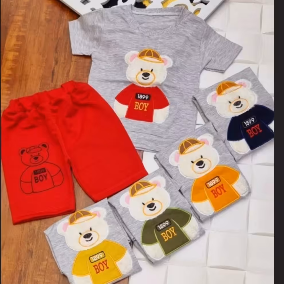 تیشرت شلوارک پسرانه خرسی