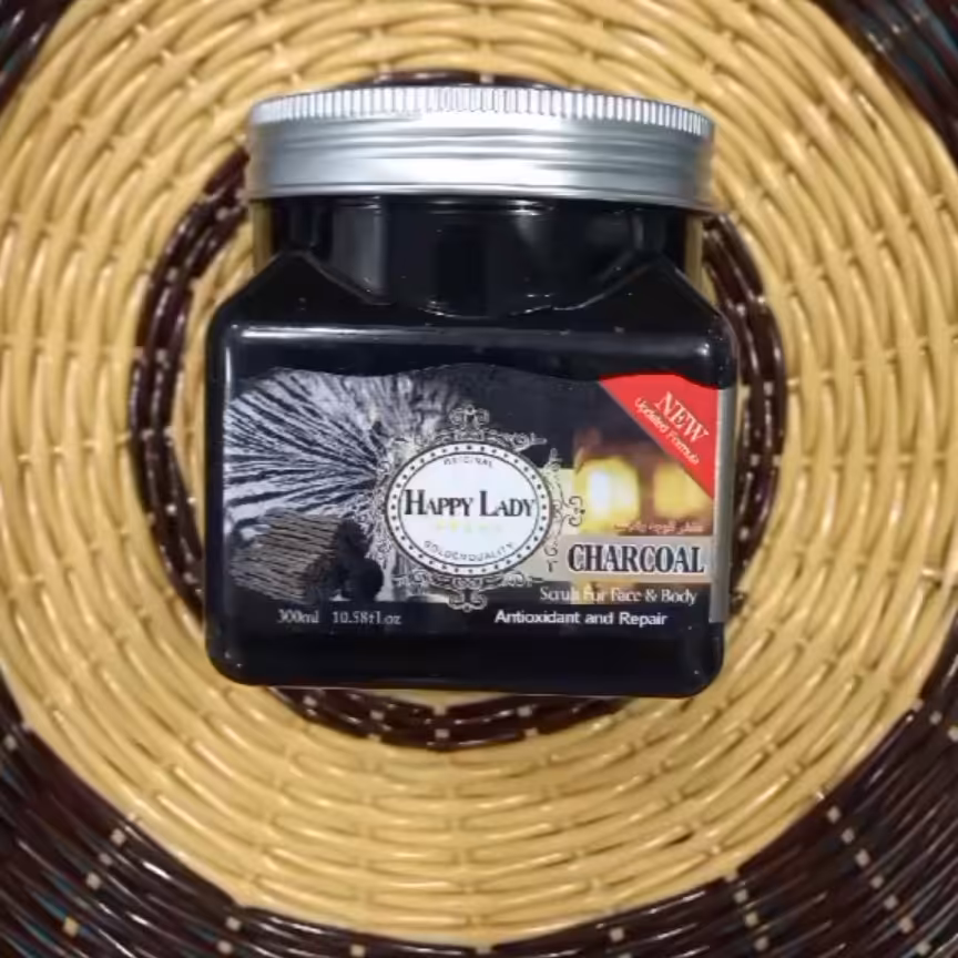 اسکراب  صورت  بادعصاره  ذغال  هپی لیدی  برای  بدن  هم  استفاده  میشه