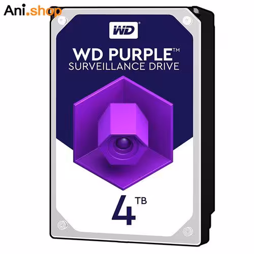 هارددیسک اینترنال وسترن دیجیتال بنفش ظرفیت 4 ترابایت اصلی (مناسب دوربین) کد 390