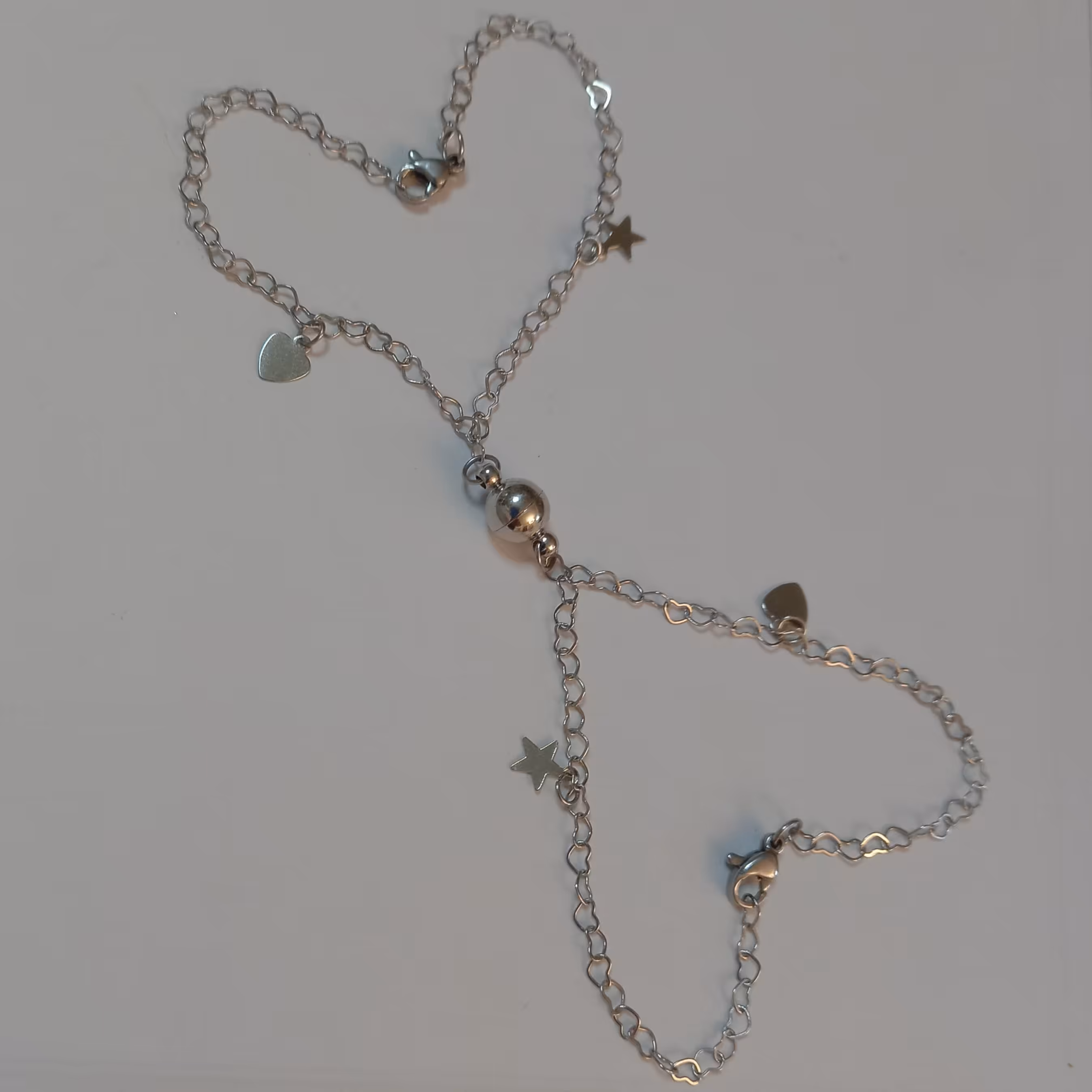 ست دستبند مگنتی زنجیر قلبی