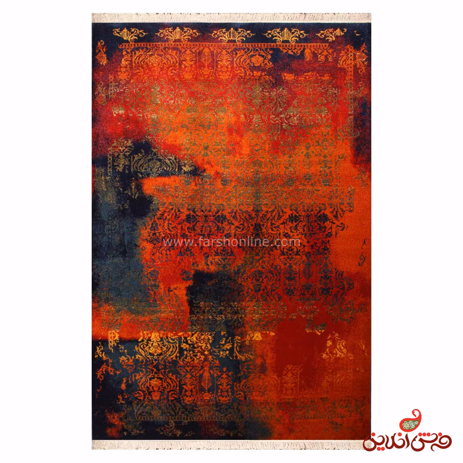 فرش ساوین کد 2093 سرمه ای