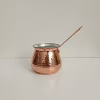 قهوه جوش مسی نانو شده سایز بزرگ دسته مسی