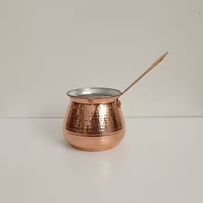 قهوه جوش مسی نانو شده سایز بزرگ دسته مسی