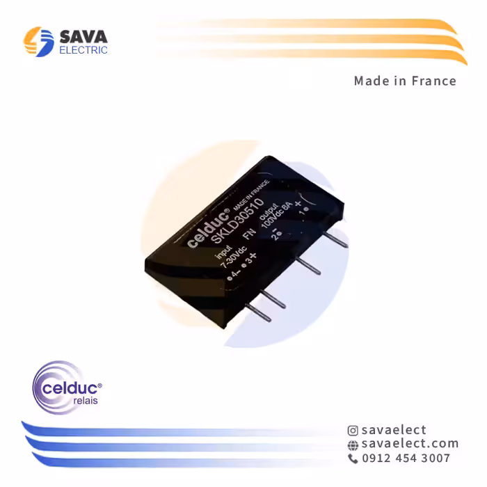 خرید رله الکترونیکی (SSR) تک فاز روبردی 8 آمپر SKLD30510 سلدوک فرانسه | ساوا الکتریک