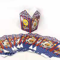 پاپ کورن تم تولد بارسلونا (تم تولد .تم تولد دخترانه .تم تولد پسرانه .تم تولد بارسلونا .تم تولد جدید .پاپ کورن بارسلونا