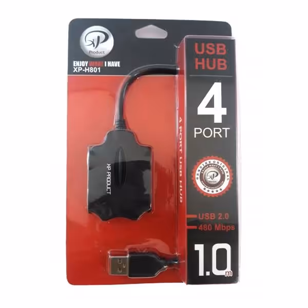 هاب 4 پورت USB 2.0 ایکس پی مدل XP-H801