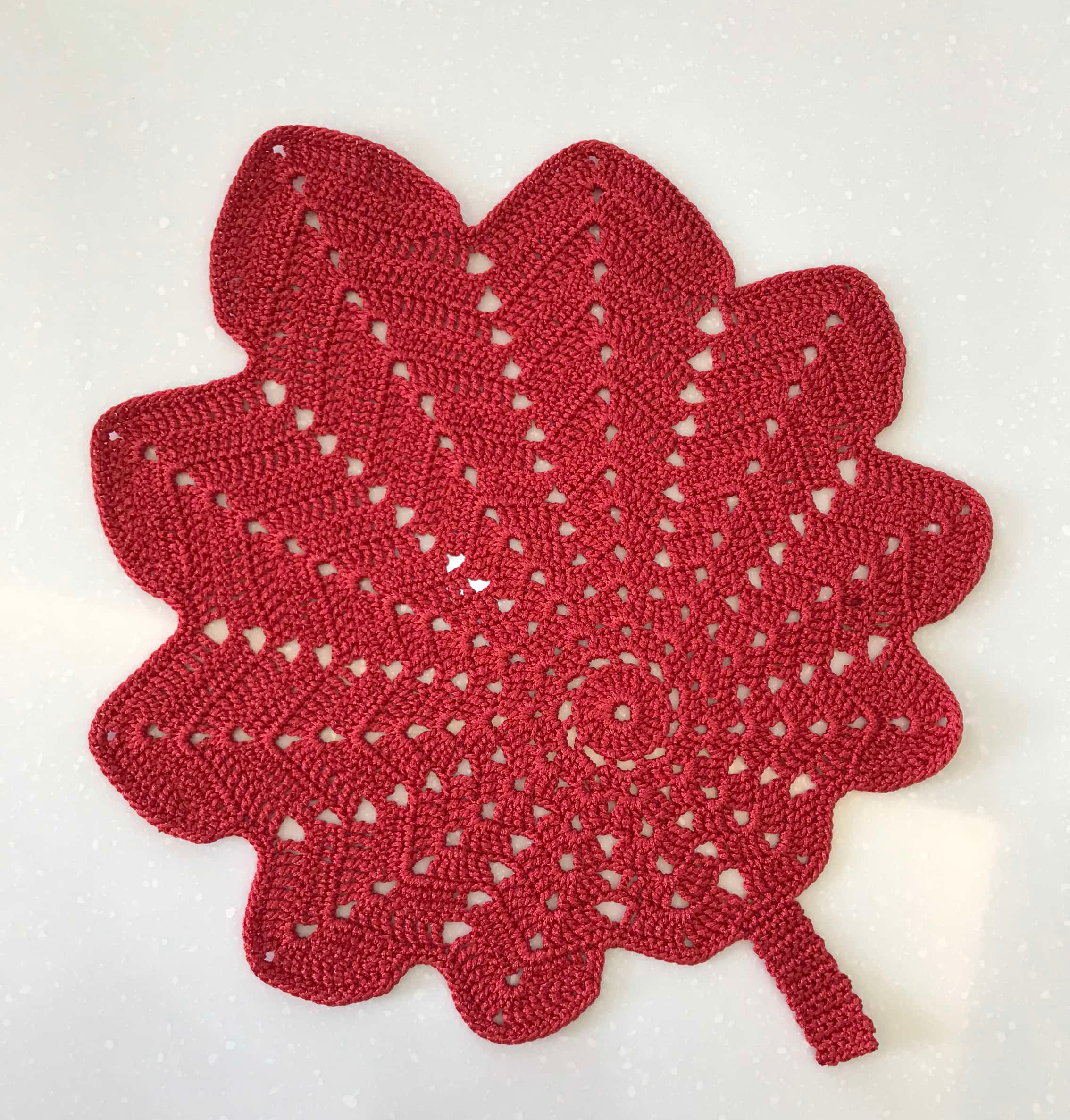 رومیزی برگی بافت