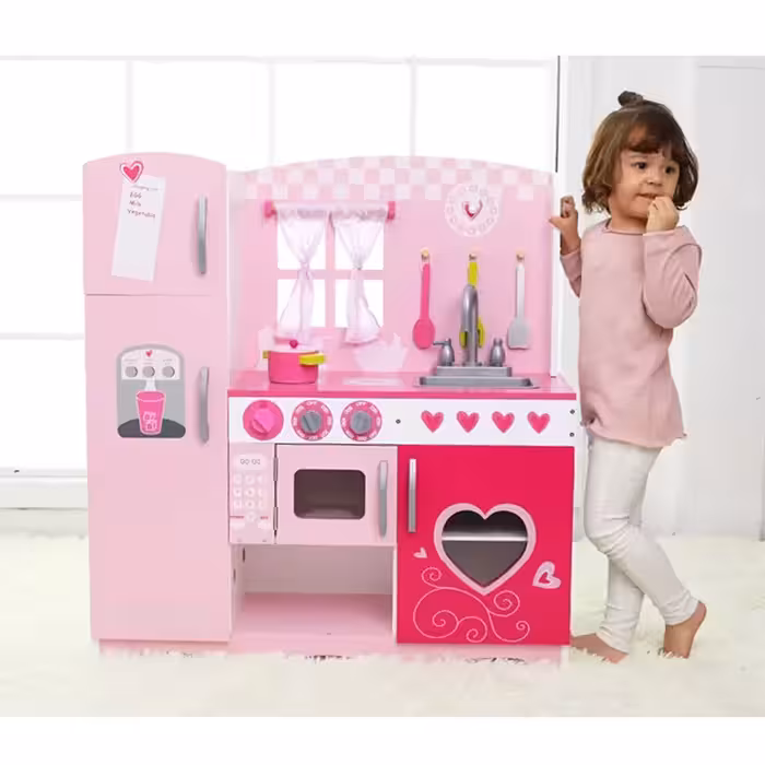 آشپزخانه چوبی Classic World مدل 4119 Pink Kitchen