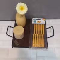کارد میوه خوری طرح چوب دافنی 12 تایی با کیفیت بالا و استیل تیز  درجه یک  