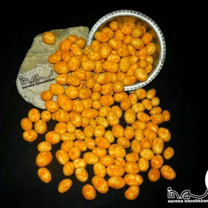 بادام زمینی روکشدار با طعم کچاپ در بسته بندی 450 گرمی 