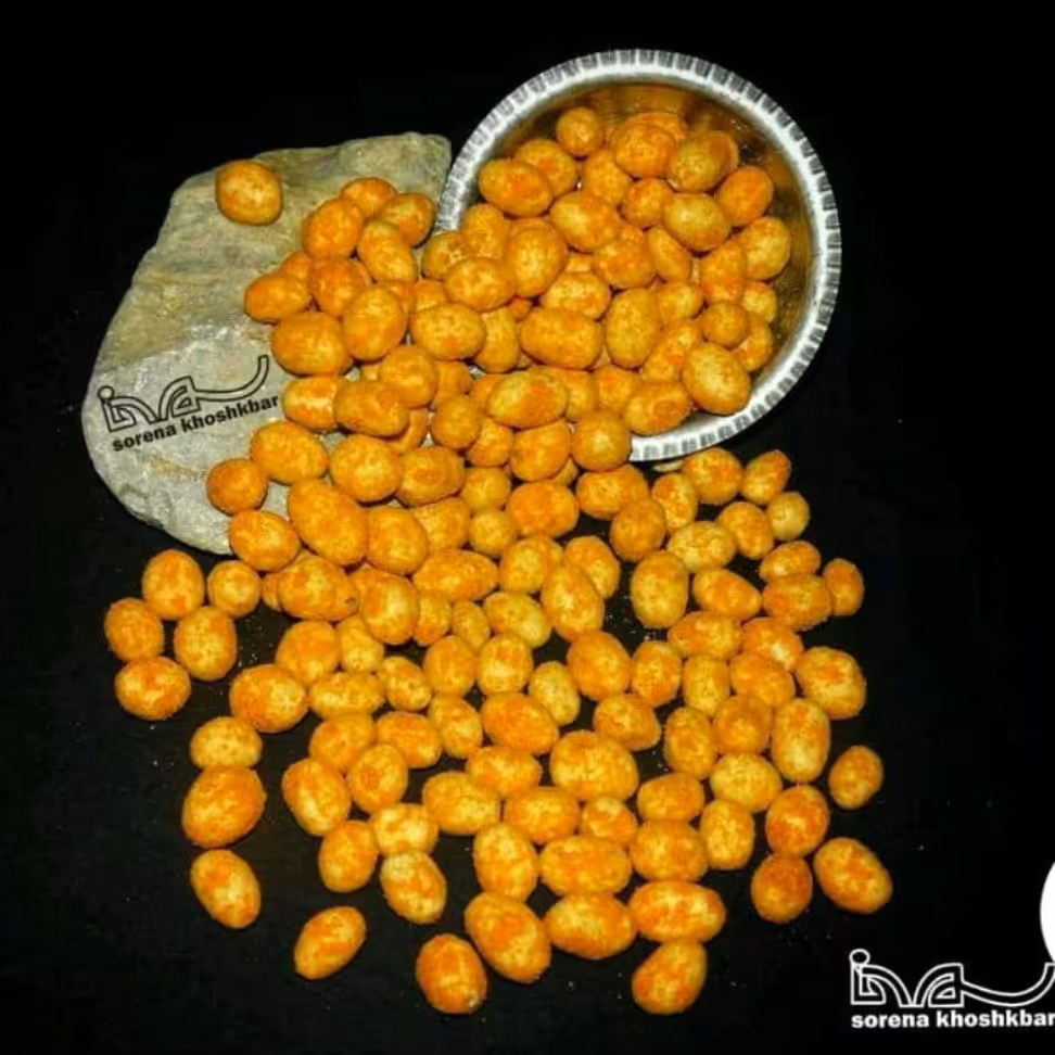 بادام زمینی روکشدار با طعم کچاپ در بسته بندی 450 گرمی 