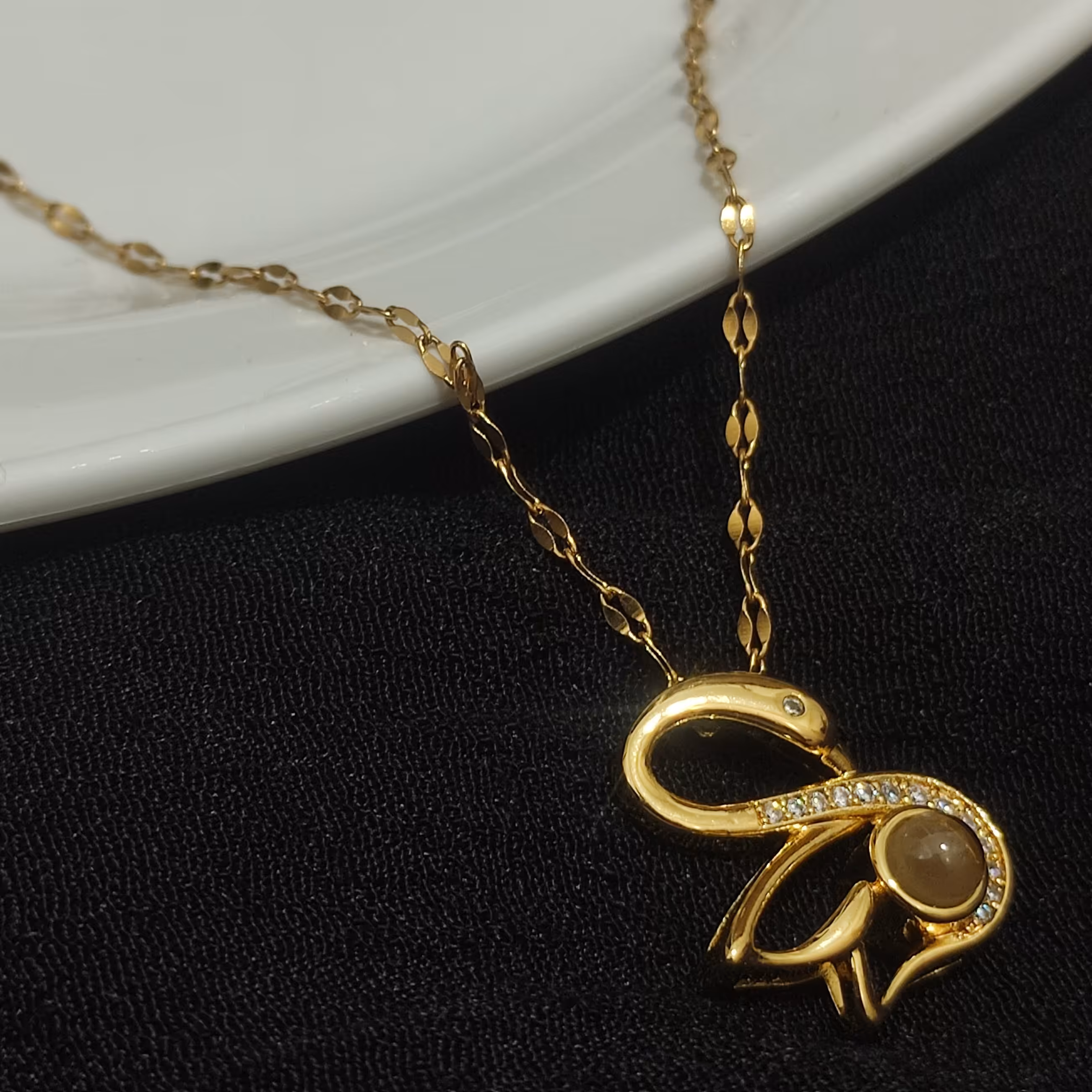 گردنبند تلسکوپی دوستت دارم مدل قو