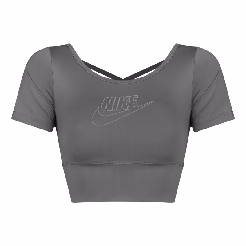 نیم تنه آستین کوتاه ورزشی زنانه نایک مدل KRS-2B1791 طوسی