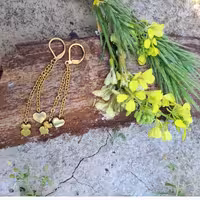 نیم ست گوشواره وگردنبند حدید قلبی با قفل و زنجیر استیل